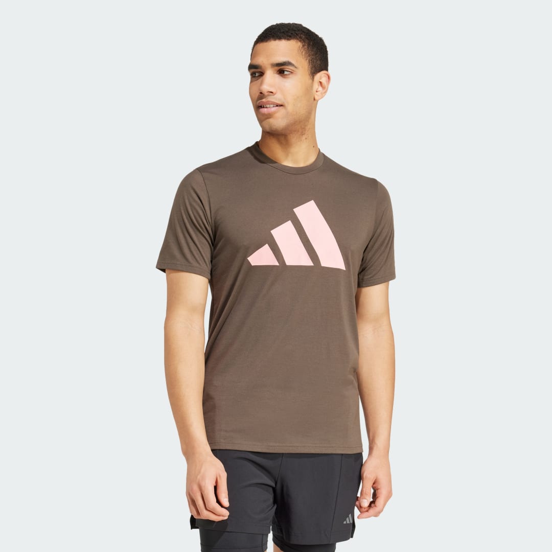 Tričko adidas Performance Train Essentials Feelready Logo Training T-Shirt Hnedá | IW3345, 0