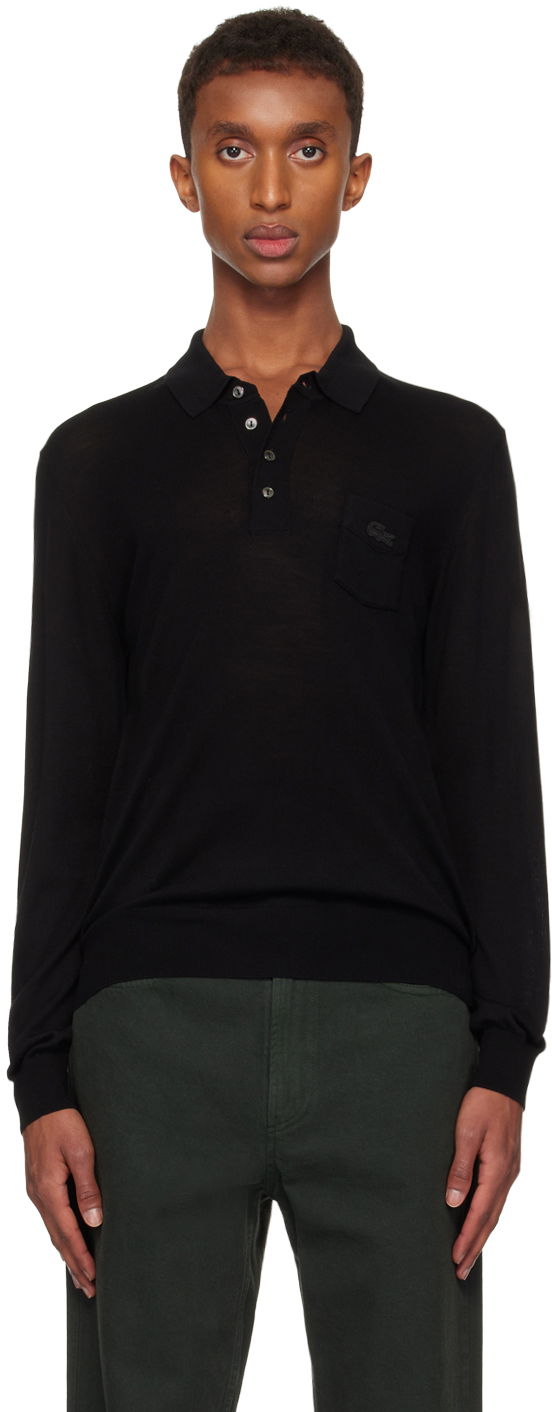 Polo tričko Lacoste Sweater Polo Long sleeve Čierna | AH2161 031, 0