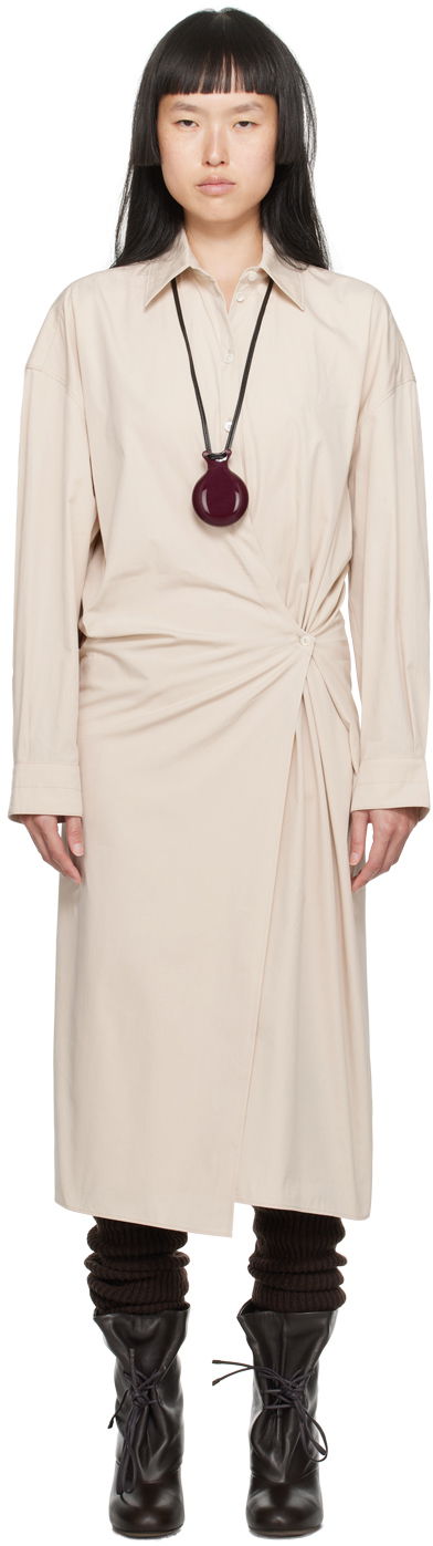 Šaty LEMAIRE Lemaire Twisted Midi Dress Béžová | DR1024 LF1106, 0