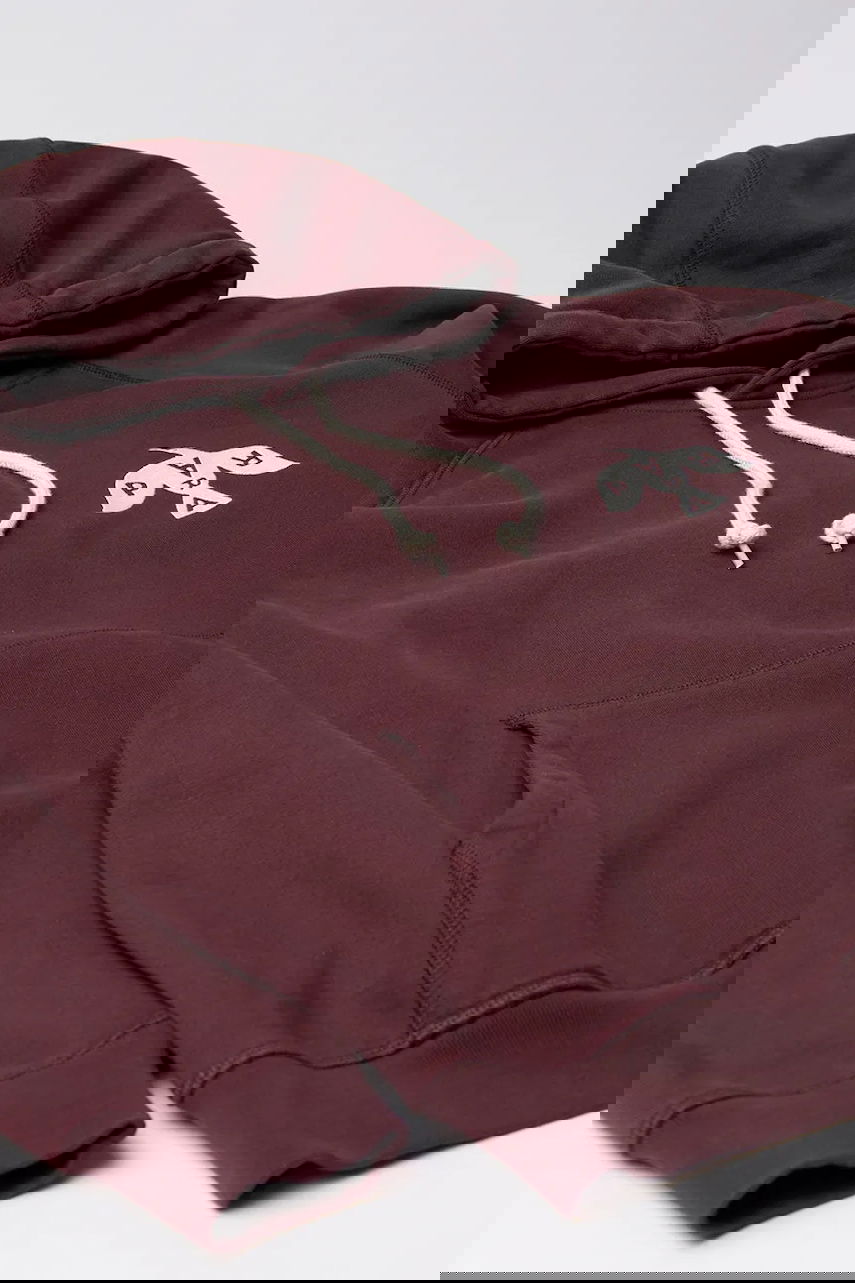 Mikina By Parra Crow logo hooded sweatshirt Vínová | 54326, 1