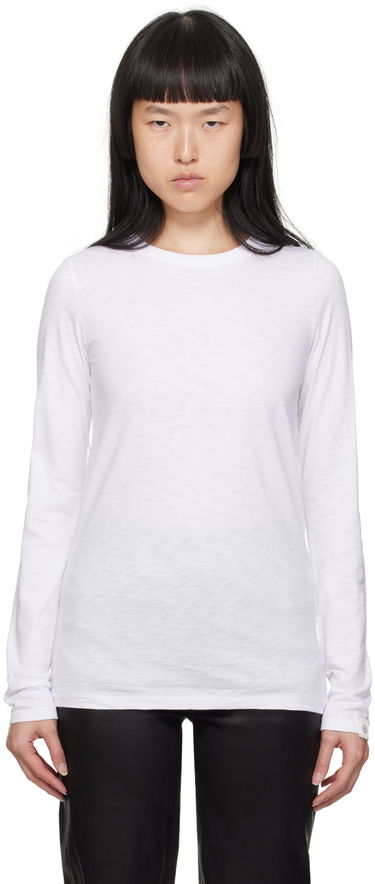 Tričko rag & bone 'The Slub' Long Sleeve T-shirt Biela | W275C51CH, 0