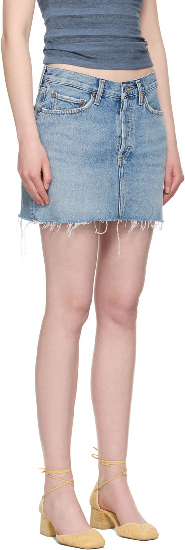 Sukňa AGOLDE AGOLDE V-Waist Denim Miniskirt Modrá | A3067-1206, 1