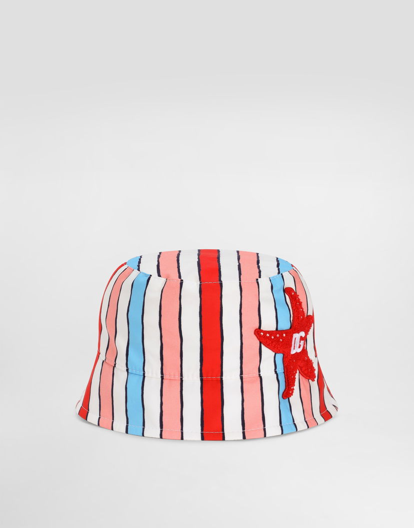 Klobúk Dolce & Gabbana Striped Poplin Bucket Hat with Starfish Applique Rôznofarebný | LB5H07HS5UNHA5YQ