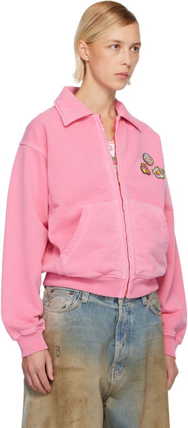 Bunda Casablanca Washed Collar Zip Up Jacket Ružová | W-AW25-JTP-405-01, 1