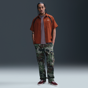 Košeľa Nike SB Nike SB Dri-FIT Woven Bowling Short Sleeve Shirt Hnedá | HJ2958-245, 2