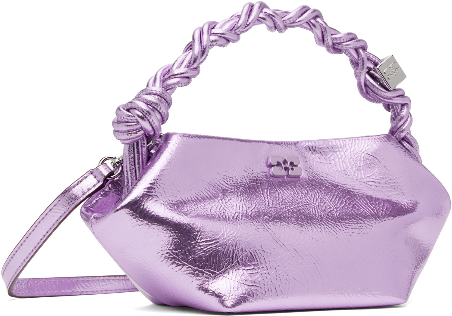 Kabelka GANNI Ganni Metallic Mini Bou Bag Fialová | A6338, 1