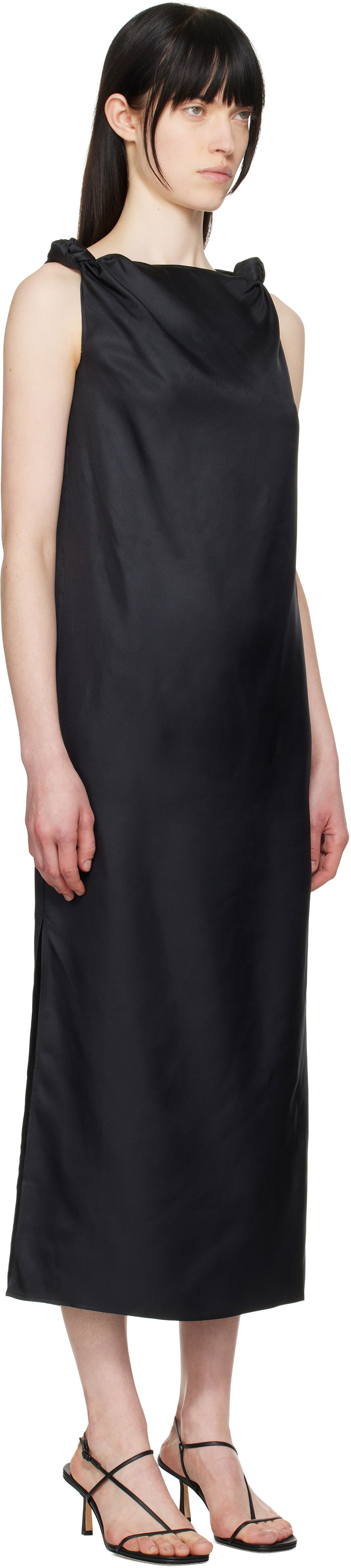 Šaty Loulou de Saison Loulou de Saison Moun Midi Dress Čierna | MOUN, 1