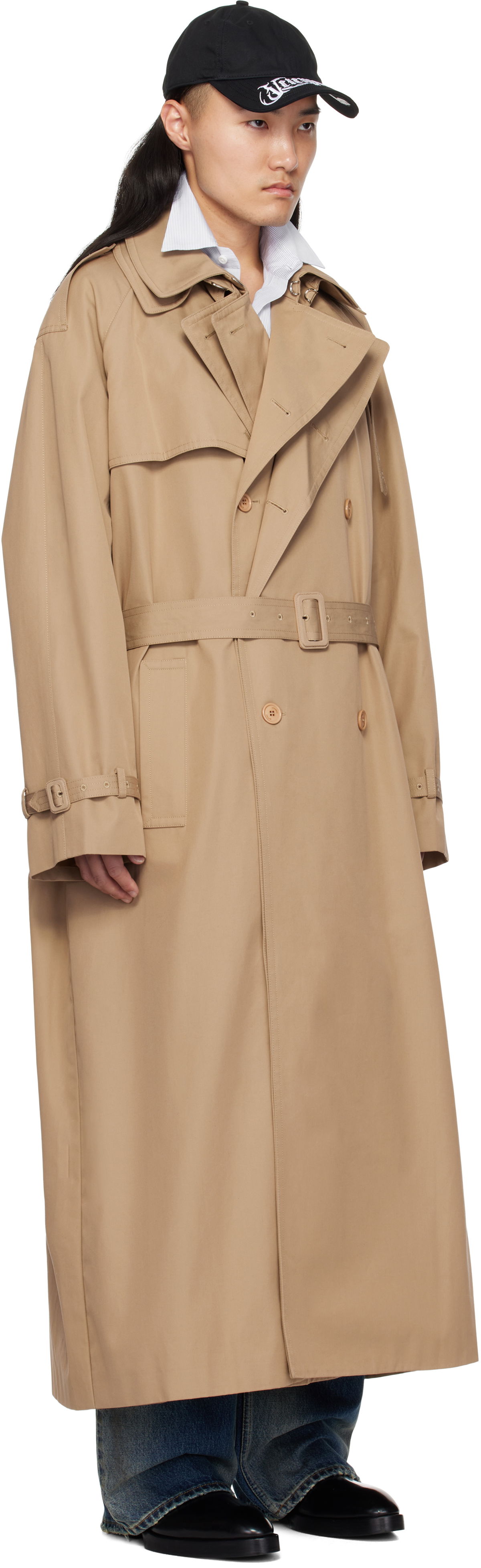 Trenčkot VETEMENTS Vetements Runway Double Trench Coat Béžová | UA66CO400S, 1