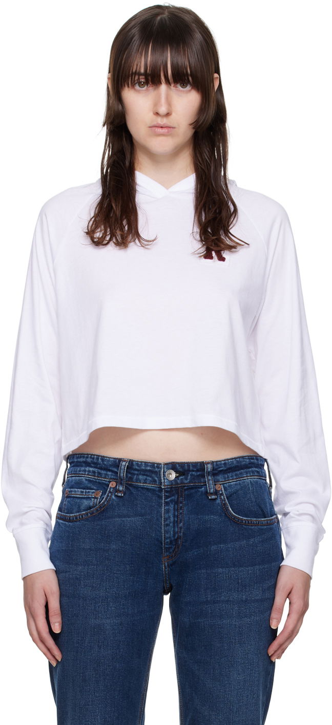 Mikina rag & bone Rag & Bone Cropped Hoodie Biela | WCC22FT011YT11, 0