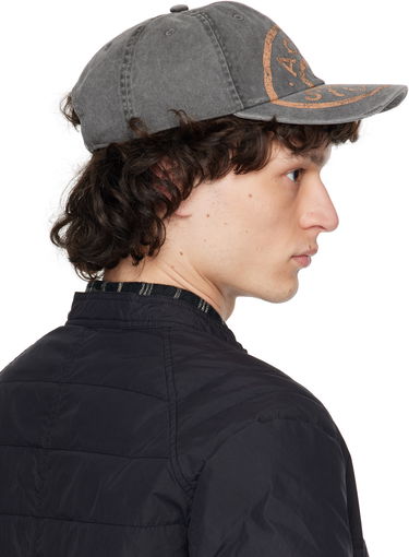 Šiltovka Acne Studios Printed Logo Baseball Cap Šedá | C40393-, 4
