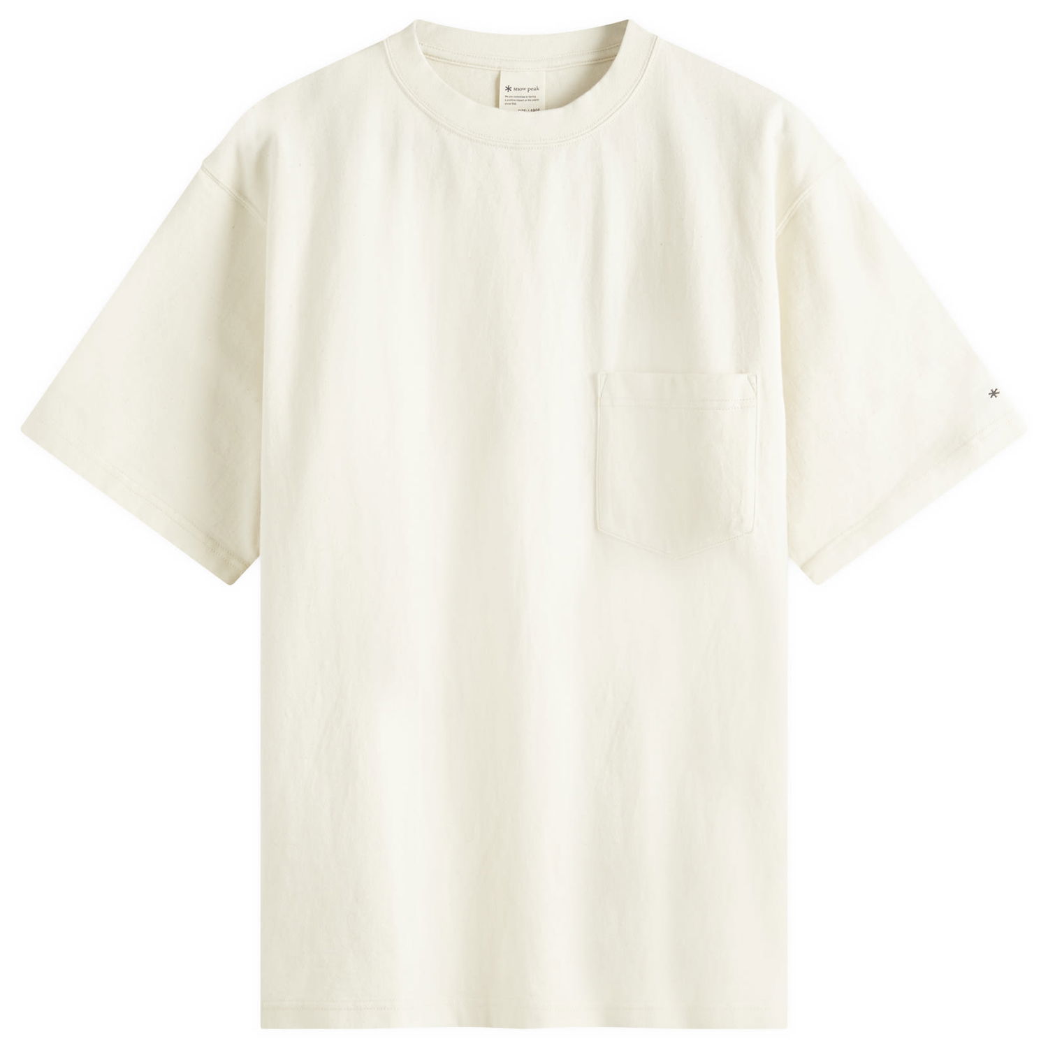 Tričko Snow Peak Recycled Cotton Heavy Pocket T-Shirt, Size Large Biela | TS-22SU401R-EC, 0