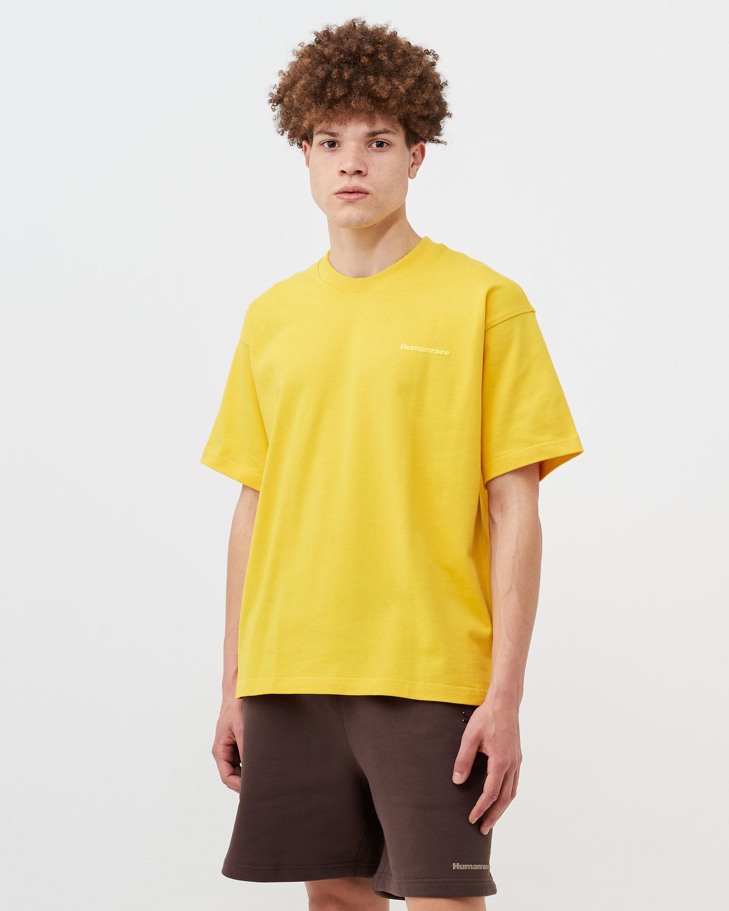 Tričko adidas Originals x Pharrell Williams Basics Tee Žltá | 4065432184977, 1