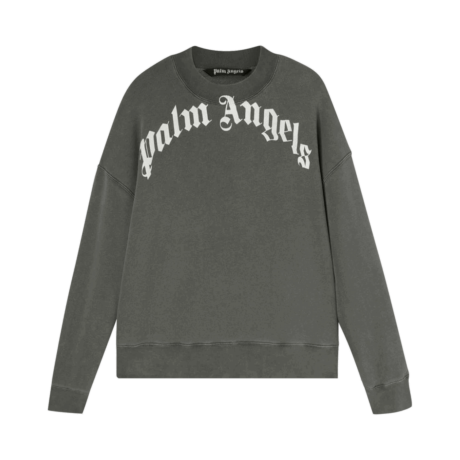 Mikina Palm Angels GD Curved Logo Crew Šedá | PMBA026C99FLE0011001, 0