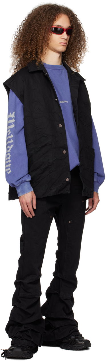 Vesta We11done We11done Oversized Denim Vest Čierna | WD-DV0-24-394-U-BK, 3