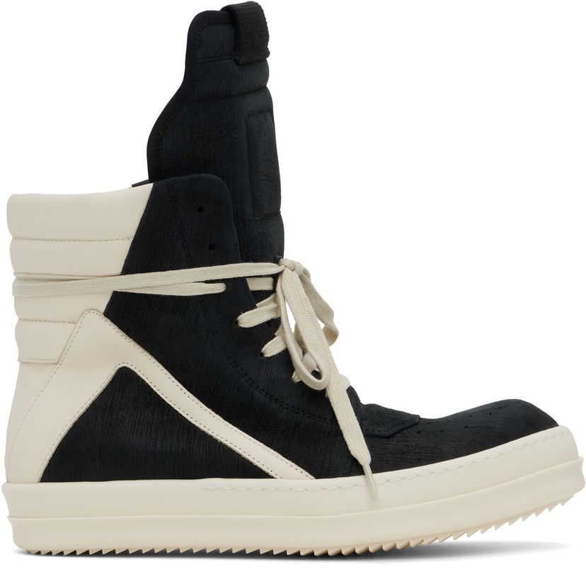 Tenisky a topánky Rick Owens Hollywood Geobasket Čierna | RU01E5894 LFBLCO