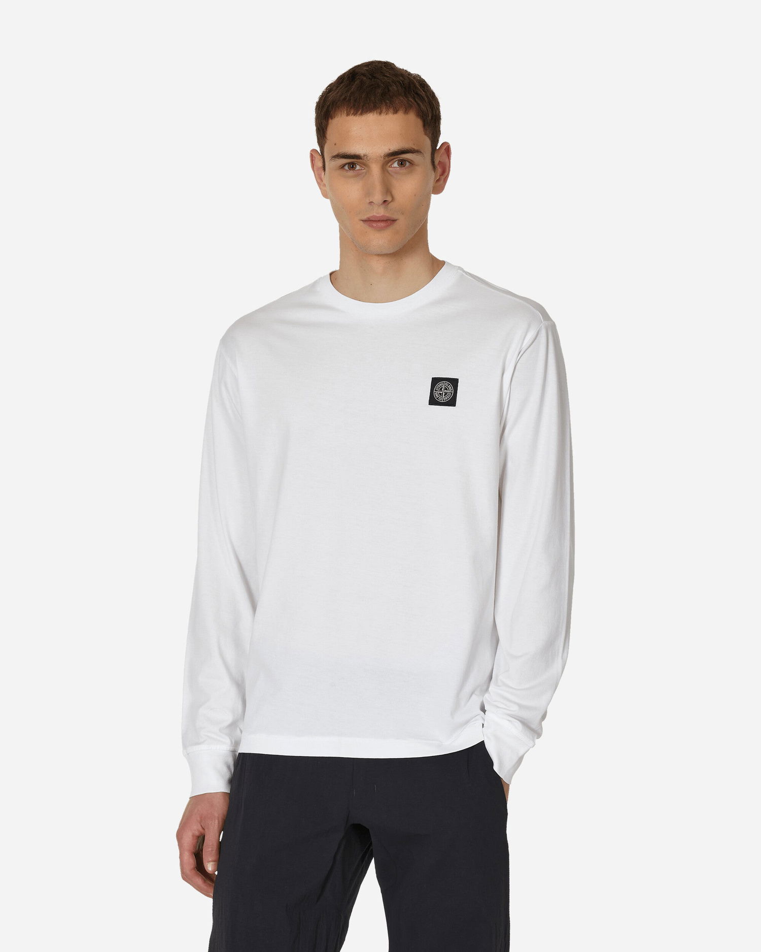 Tričko Stone Island Garment Dyed Logo Biela | 791522713 A0001, 0