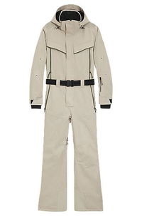 Ski suit in water-repellent herringbone fabric