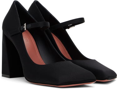 Tenisky a topánky Amina Muaddi Charlotte Mary Jane Heels Čierna | CHARLOTTE MARY JANE SATIN, 3