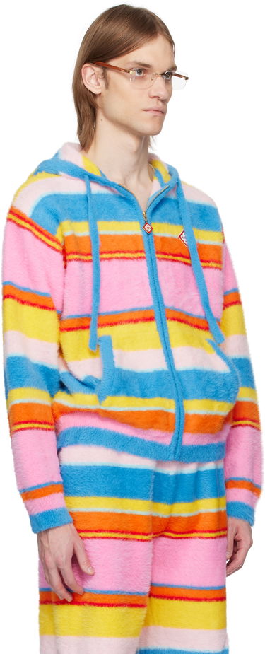 Mikina Casablanca Casablanca Fluffy Stripe Oversized Zip Hoodie Rôznofarebný | MS25-KW-904-01, 1