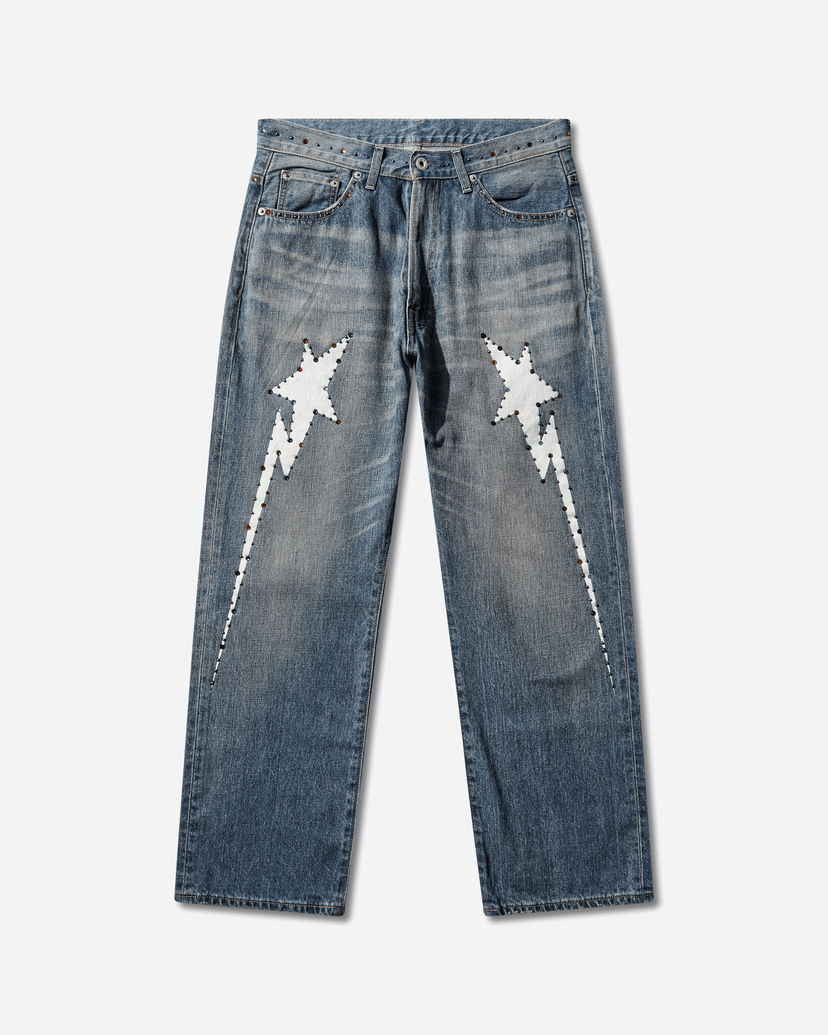 Džínsy BAPE Color Stone 13oz Denim Pants Modrá | 1L80150002 INDIGO