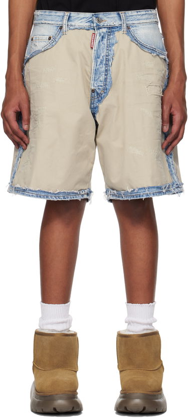 Šortky DSQUARED2 Dsquared2 Super Ripped Mixed Boxer Denim Shorts Modrá | S74MU0878_S30309, 0