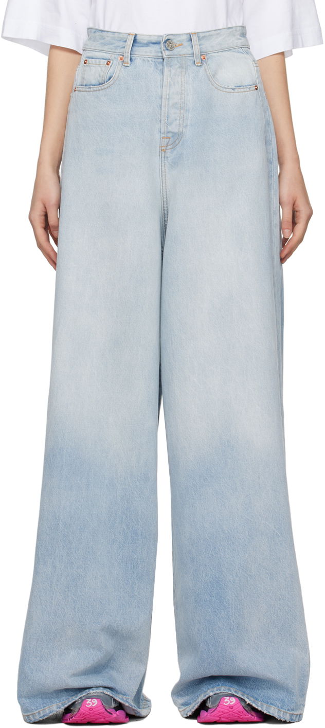 Džínsy VETEMENTS Destroyed Jeans Modrá | UE64PA130N