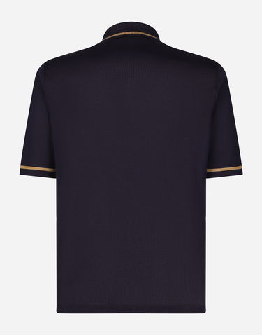 Polo tričko Dolce & Gabbana Watch-print Silk Polo Shirt Čierna | GXZ18TJBSKCHB5EP, 1