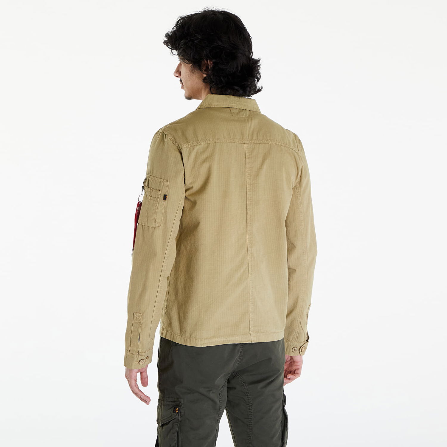 Bunda Alpha Industries Ripstop Cargo Overshirt Light Olive Zelené | 136123 82, 1