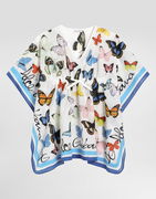 Dolce & Gabbana Butterfly Print Batiste Caftan