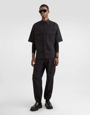 Košeľa Dolce & Gabbana Dolce & Gabbana Poplin Short Sleeve Shirt with Flap Pockets Čierna | G5MP1TFUEFJN0000, 1