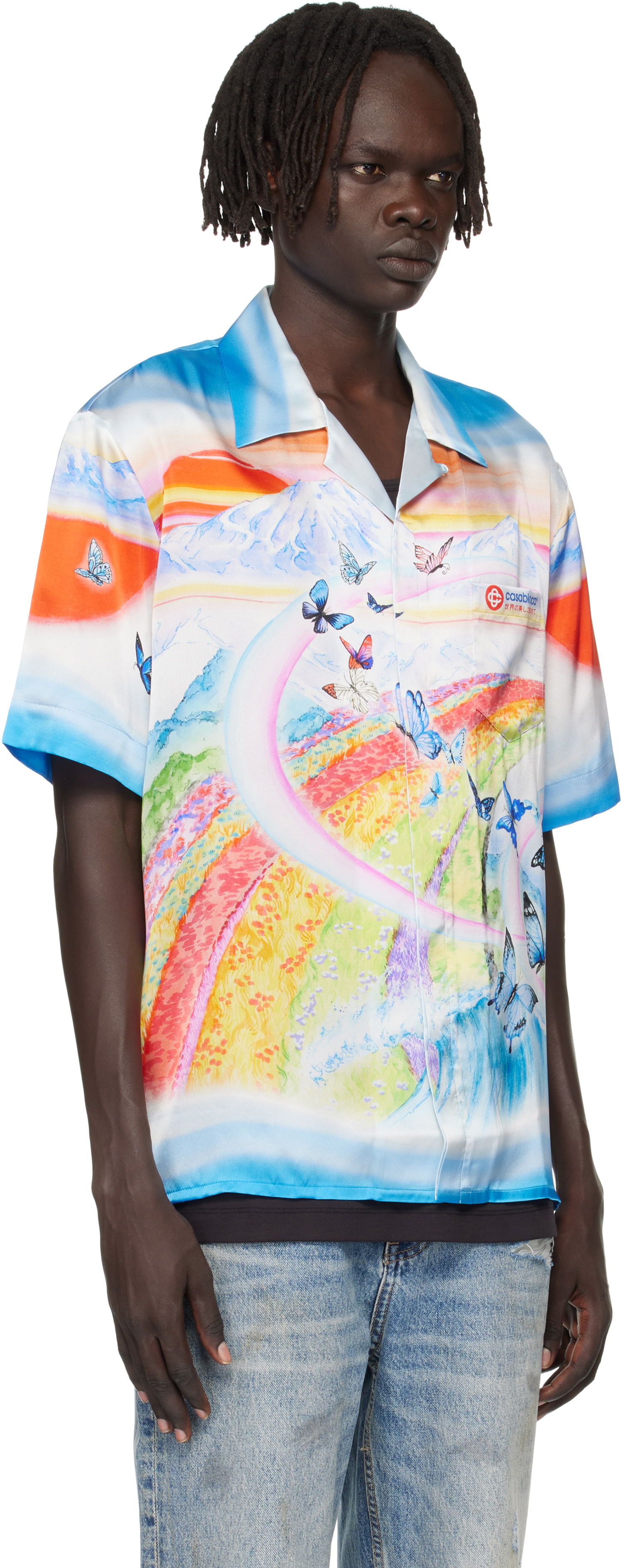 Košeľa Casablanca Casablanca Silk Butterfly Print Shirt Rôznofarebný | MPF25-SH-003-02, 1