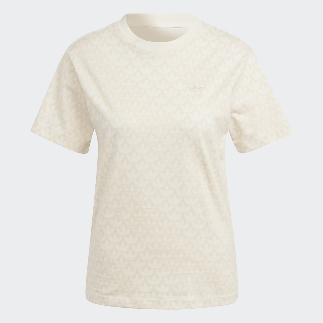 Tričko adidas Performance Trefoil Monogram T-Shirt Béžová | IJ5983, 1