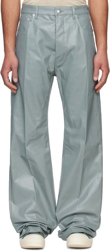 Nohavice Rick Owens Rick Owens Hollywood Geth Leather Trousers Zelené | RU01E5333 SCT, 0