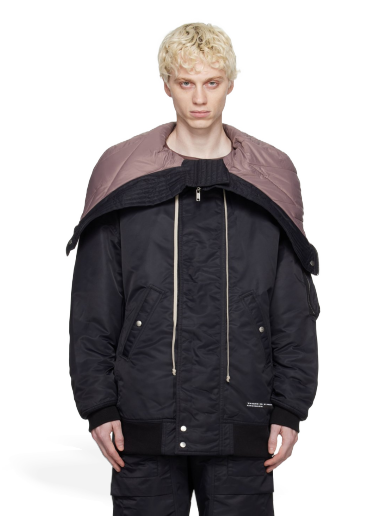 Bunda Rick Owens DRKSHDW Hooded Bomber Jacket Čierna | DU02C5765 BRER1