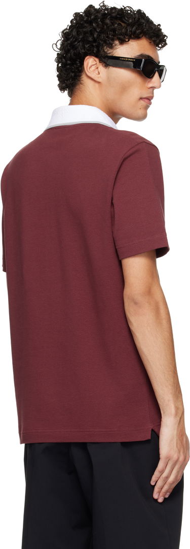 Polo tričko Casablanca Embossed Laurel Polo Vínová | M-SP26-JTP-243-02, 2