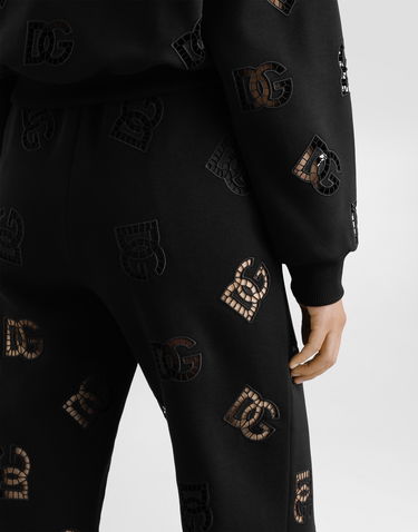 Tepláky Dolce & Gabbana Dolce & Gabbana Jersey Jogging Pants with DG Logo Čierna | FTCYYZGDCTUN0000, 3