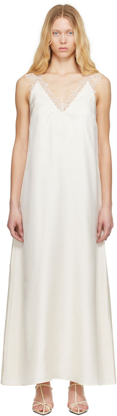 Šaty Róhe Rohe Silk Lace Maxi Dress Biela | 415-33-256, 0