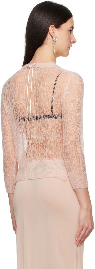 Sveter Simone Rocha Simone Rocha Cropped Open Knit Cardigan Ružová | AMK20R 0643, 2