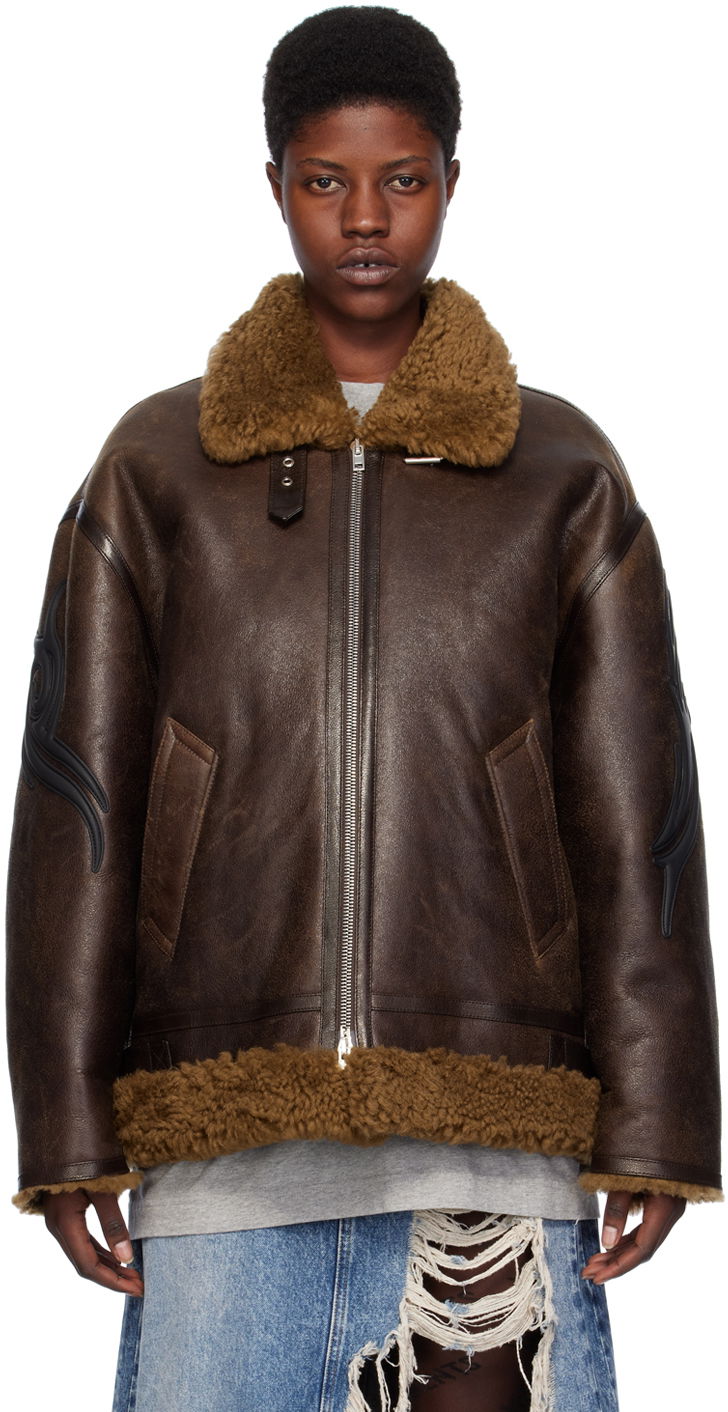 Graphic Shearling Jacket