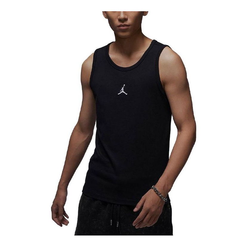 Tielko Jordan Men's Embroidered Logo Tank Top Čierna | FQ6990-010