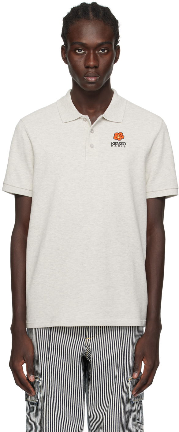 Polo tričko KENZO Paris Boke Flower Crest Polo Šedá | FE55PO5364PU, 0