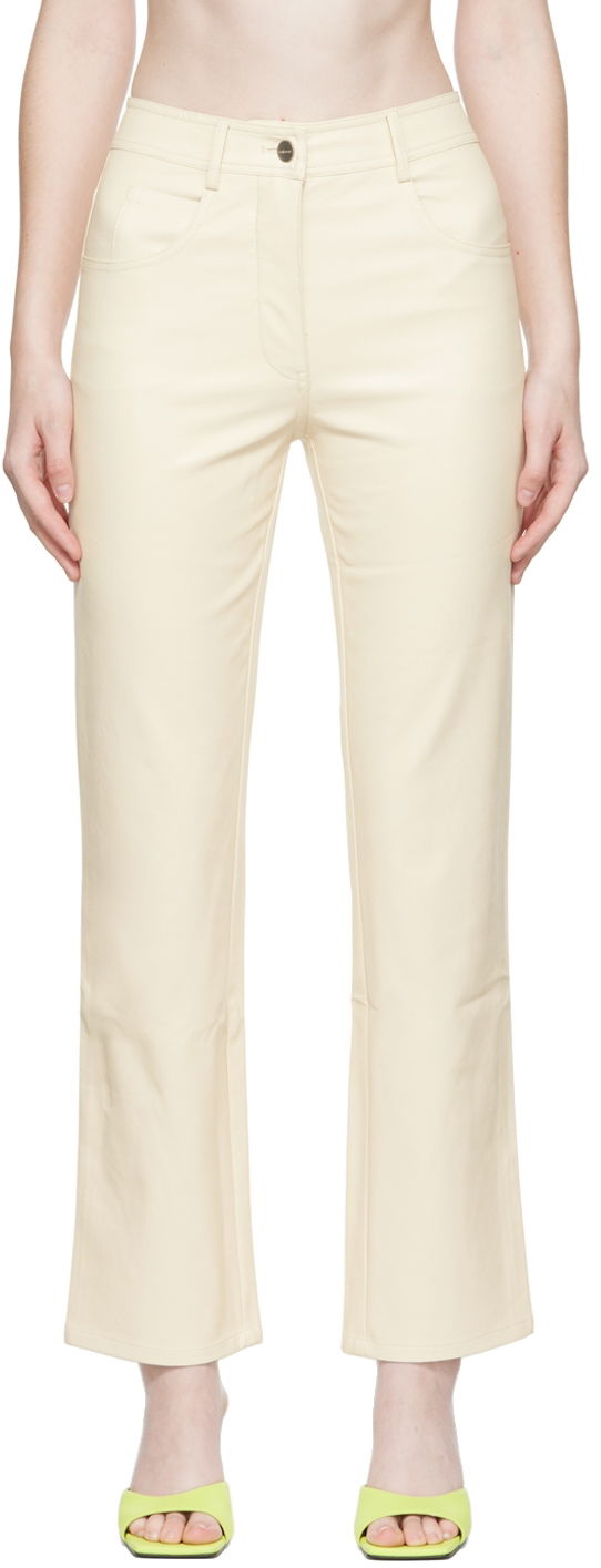 Nohavice Miaou Miaou Junior Faux-Leather Pants Béžová | 1010-CL-CRE-PU, 0