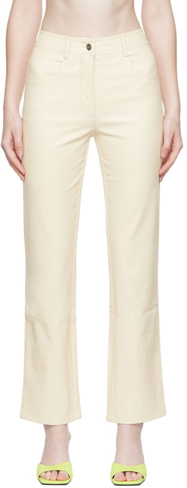 Nohavice Miaou Miaou Junior Faux-Leather Pants Béžová | 1010-CL-CRE-PU, 0
