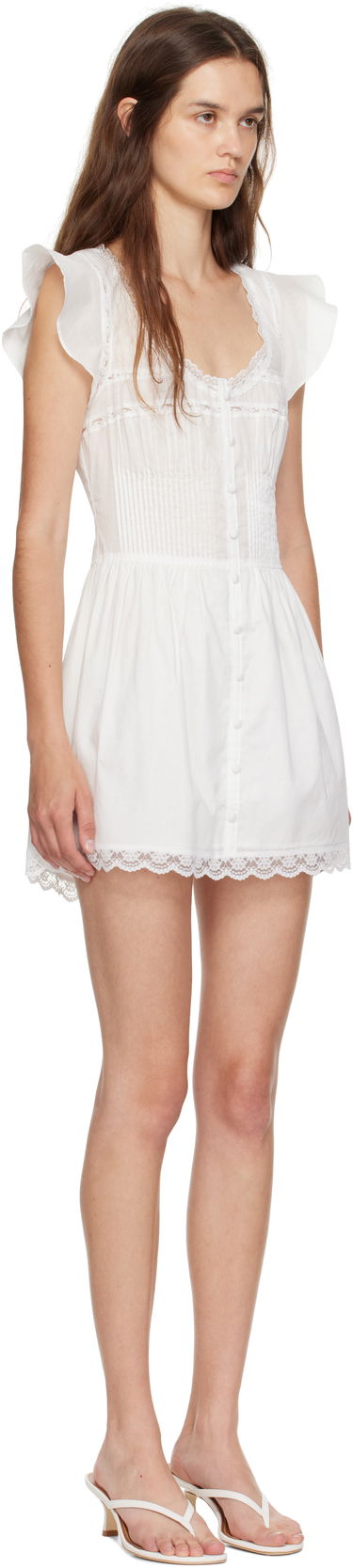 Šaty GUIZIO Guizio Lille Pintuck Minidress Biela | P25423W136, 1