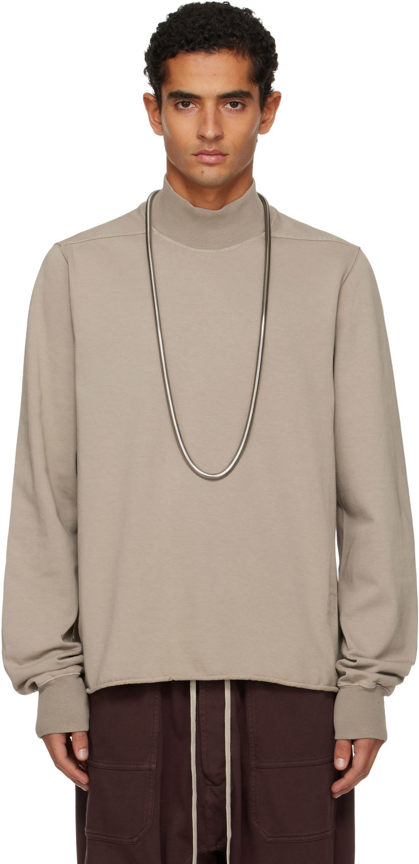 Sveter Rick Owens Rick Owens DRKSHDW Concordians Headon DBL Turtleneck Béžová | DU02E7263 RIG