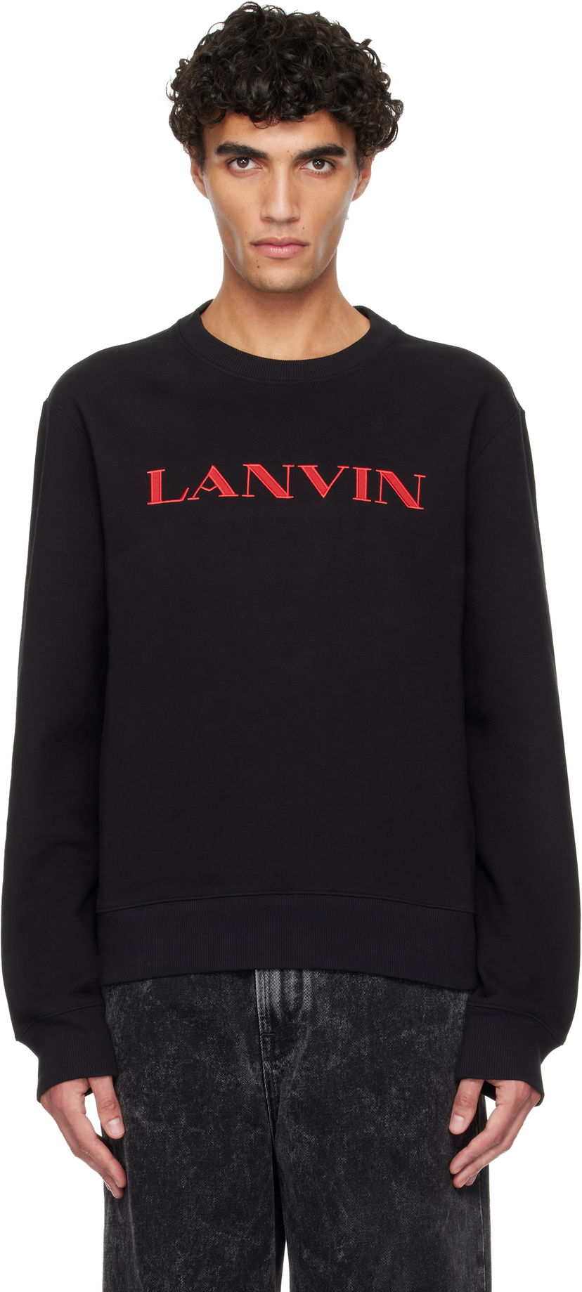 Mikina LANVIN 'Lanvin Embroidered' Cotton Sweatshirt Čierna | RM-SS0001-F300-H25