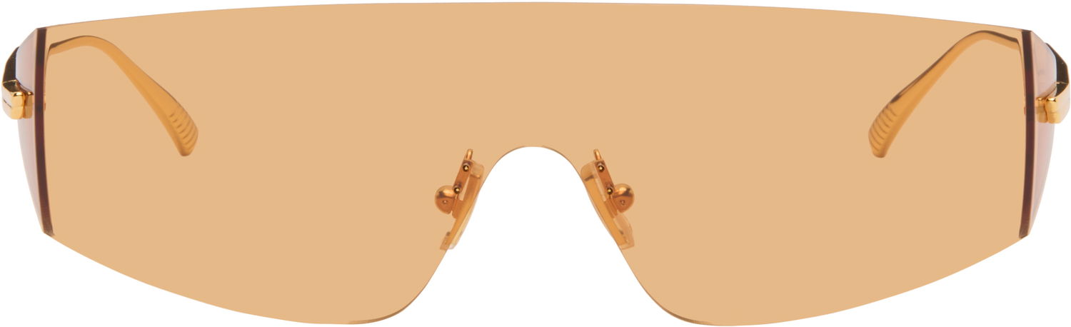 Slnečné okuliare Bottega Veneta Mask Metal Sunglasses Oranžová | BV1299S-002, 0