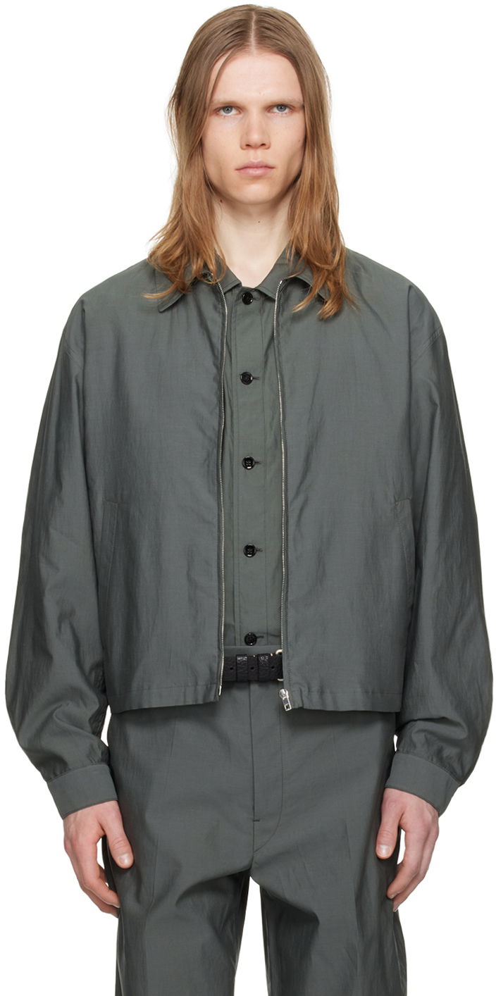 Bomber bunda LEMAIRE Lemaire Washed Zip-Up Jacket Zelené | OW1062 LF1209, 0