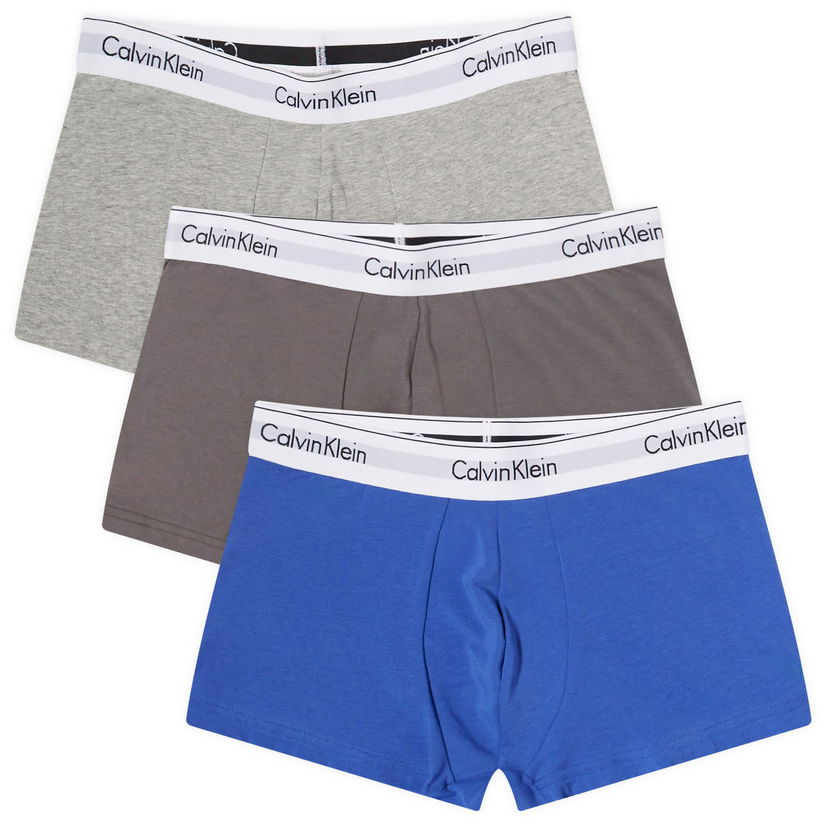 Boxerky CALVIN KLEIN Low Rise Trunk - 3 Pack Modrá | 000NB1085AM9I