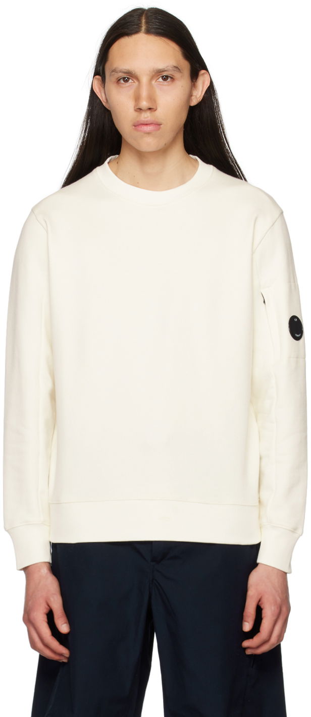Mikina C.P. Company Lens Sweatshirt Biela | 14CMSS022A-005086W, 0